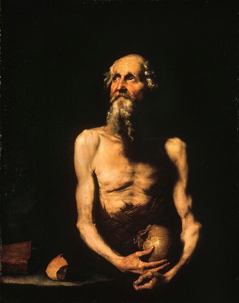 Jusepe de Ribera (Játiva/Valencia 1591 – 1652 Naples): St Paul the Hermit, c. 1647, oil on canvas, 130 x 103.5 cm. Acquired in 1936 as part of the Carstanjen collection. Inv. no. WRM 2553. Photo: Rheinisches Bildarchiv Köln Saint Matthew, The Hermit, Uffizi Gallery, Spanish Art, Religious Paintings, Religious Painting, Spanish Painters, National Gallery Of Art, Caravaggio