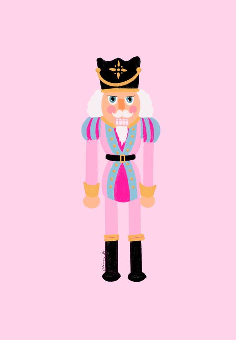 Cute, pink, christmas, nutcracker, wallpaper, print. Pink Nutcracker Wallpaper, Christmas Aesthetic Nutcracker, Christmas Nutcracker Wallpaper, Nutcracker Wallpaper, Pink Christmas Iphone Wallpaper, Navidad Pink, Xmas Poster, Cute Pink Christmas, Pink Nutcracker