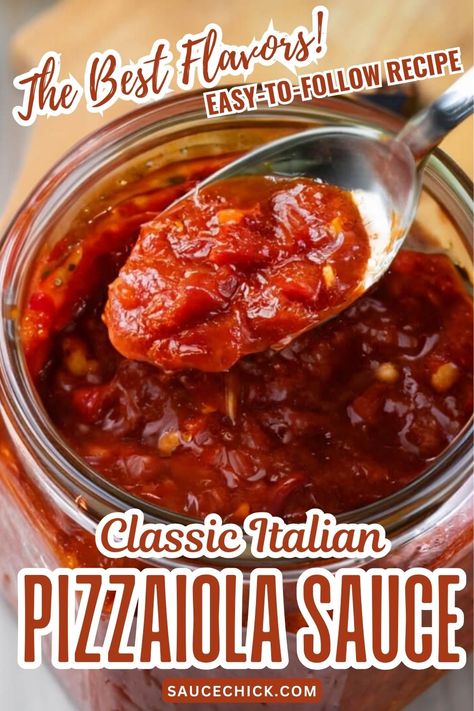 Pizzaiola sauce recipe Best Pizza Sauce Recipe Ever, Boboli Pizza Sauce Recipe, Sweet Pizza Sauce Recipe, Italian Dishes Authentic, Best Pizza Sauce Recipe, Italian Pizza Sauce, Homemade Italian Pizza, Pizza Spices, Pizza Sauces