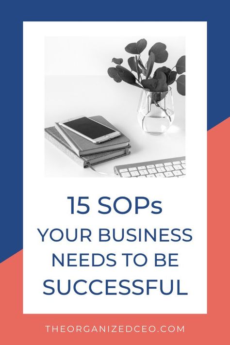 Standard Operating Procedures (SOPs, processes, workflows) are essential for online business if you want to stop wasting time and scale like a CEO! These 15 SOPs your business needs will help you get started building your own SOP library. Online Business Management, Ceo Schedule, Workplace Management, Programme Design, Empire Building, Edward Jones, Standard Operating Procedure, Small Business Organization, Stop Wasting Time