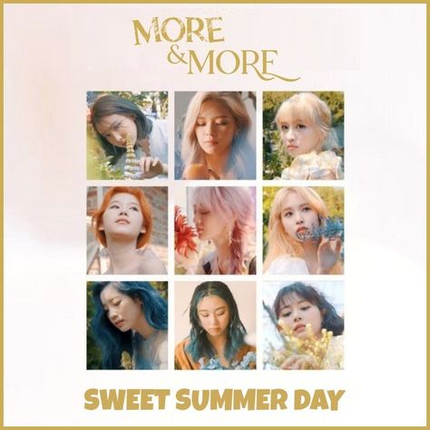 More & More Album Cover Twice Album, Art Album, Sweet Summer, More More, Summer Day, Album Art, Summer Days, Album Covers, Polaroid Film