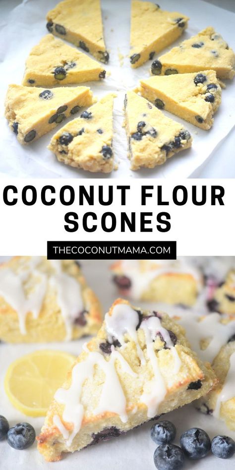 Coconut Flour Aip Recipes, Coconut Flour Blueberry Scones, Recipes Using Coconut Flour Baking, Keto Scones Recipe Coconut Flour, Coconut Flour Blueberry Bread, Coconut Flower Recipes Baking, Coconut Flower Recipe, Coconut Flour Dessert Recipes, Coconut Flour Scones Recipe