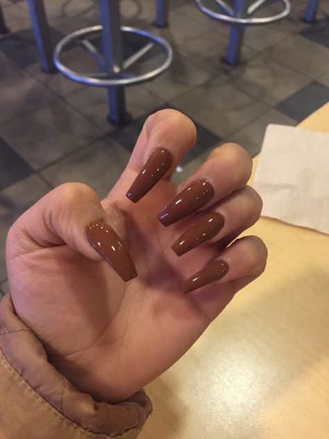 Pinterest: Nail Design Brown Nail, Fall Acrylic Nails, Brown Nails, Fire Nails, Pretty Acrylic Nails, Dope Nails, Best Acrylic Nails, Long Acrylic Nails, Gorgeous Nails