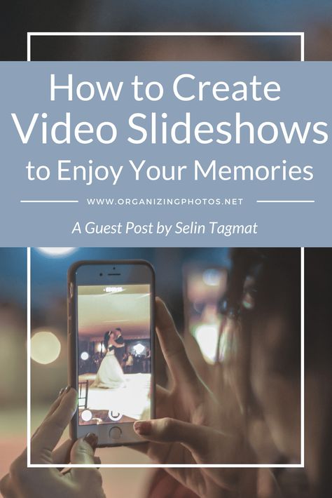 How to Create Powerful Video Slideshows to Enjoy Your Memories - OrganizingPhotos.net Are You Creating Slideshows Yet?Video slideshows are the perfect tools for telling your life stories and sharing memories with others. With this blog post, I would like to encourage you to go beyond the classical definition of slideshows as a sequence of photos, and instead use a nice combination of still images, video clips, text, and music to build a strong emotional connection with your audience. Photo Slideshow Video, Organizing Photos, Slideshow Music, Digital Photo Organization, Photo Organizing, Wedding Slideshow, Book Creative, Wedding Photography Checklist, Make A Presentation