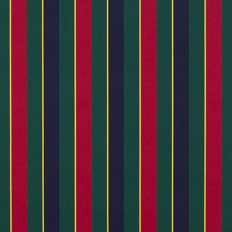 Classic Regimental 4901-0000 Larger View Sunbrella Awning, Regimental Stripe, Needlework Shops, Awning Canopy, Sunbrella Fabric, Acrylic Fabric, Red Green Yellow, Luxury Linen, Fashion Illustrations