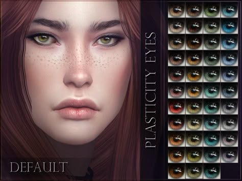 Plasticity Eyes (DEFAULT) (TS4) DOWNLOAD THIS IS A DEFAULT REPLACEMENT. It will override the EA eye colours. Put the package file in your mods folder like usual but be aware that you can only have one... Hair The Sims 4, Mods Sims 4, Eye Colours, Sims 4 Piercings, Sims 4 Cc Eyes, Sims 4 Tsr, Die Sims 4, The Sims 4 Skin, Makeup Cc