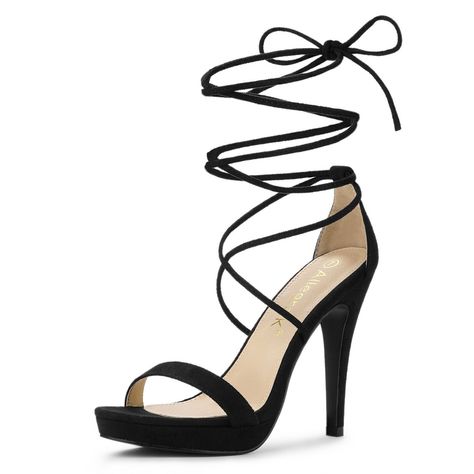 Platform Stiletto Heels, Modern Sandals, Black Platform Heels, Womens Stilettos, Platform Stilettos, Platform Sandals Heels, Open Toe Shoes, Lace Up Sandals, Lace Up Heels