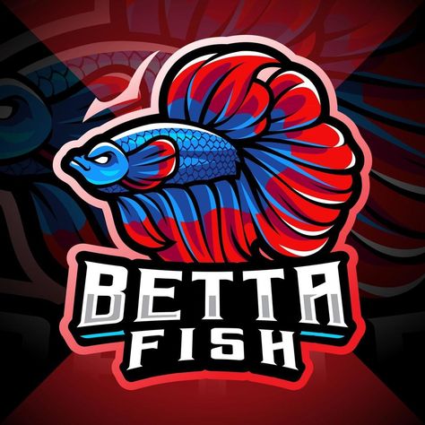 Betta fish esport mascot logo Vector Game, Fish Logo, Mascot Logo, Illustration Inspiration, Betta Fish, Free Logo, Logo Graphic, Logo Design Services, Watch Design