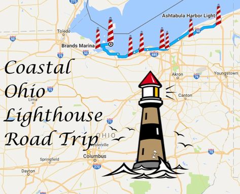 Lake Erie Lighthouses, Lighthouse Road Trip, Ohio Vacations, Haunted Locations, Famous Lighthouses, Youngstown Ohio, Ohio Travel, Harbor Lights, Ohio History