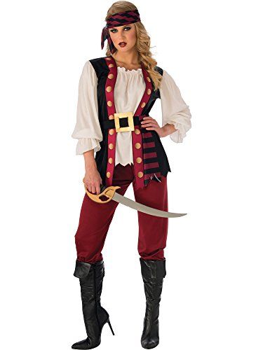 Rubie's Costume 821056-S Co Women's Lusty Pirate Costume, As Shown, Small Best Halloween Costumes & Dresses USA Amazon Pirate Costume, Womens Pirate Costume, Adult Pirate Costume, Pirate Vest, Pirate Costume Accessories, Female Pirate Costume, Pants And Shirt, Pirate Halloween Costumes, Pirate Halloween