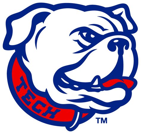 Louisiana Tech Bulldogs Logo #1 Ruston Louisiana, Bulldogs Logo, White Bulldog, Red Dog Collar, Western Bulldogs, Bulldog Mascot, Louisiana Tech, Sports Team Logos, College Logo