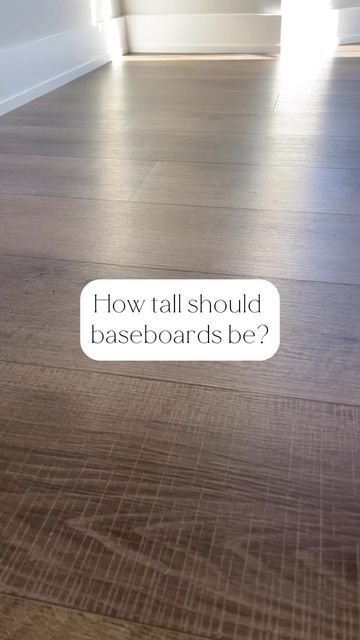 8” Baseboards, Baseboard Size Guide, Baseboard Height Rules, Baseboard Sizes, 9ft Ceilings Living Room, 5 Inch Baseboards, Craftsman Baseboard Trim, Craftsman Baseboard, Baseboard Height