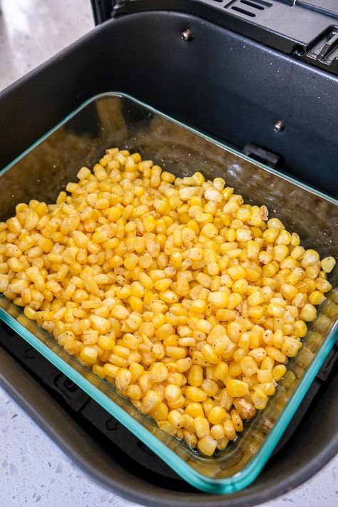 Air Fryer Canned Corn, Air Fryer Frozen Corn, Dinner Air Fryer, Air Fryer Corn, Oven Roasted Corn, Elote Recipe, Vegetable Side Dish, Easy Vegetable, Canned Corn