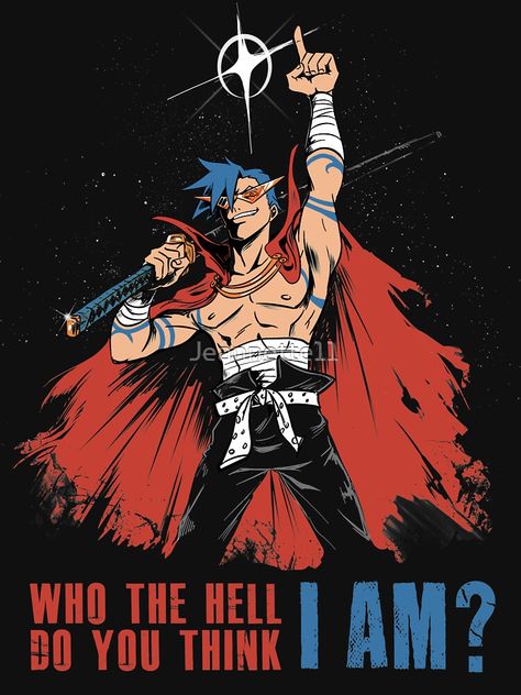 Gurren Lagann Wallpapers, Kamina Gurren Lagann, Gurren Lagann Kamina, Gurren Lagann, Vintage Style Outfits, Best Shows Ever, Anime Shows, Racerback Tank, Sale Poster