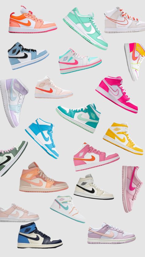 Preppy Jordans Outfit, Preppy Nikes, Preppy Nike Shoes, Shoe Boxes On Wall, Preppy Shoe, Preppy Paintings, Preppy Sneakers, Preppy Pics, Pastel Shoes