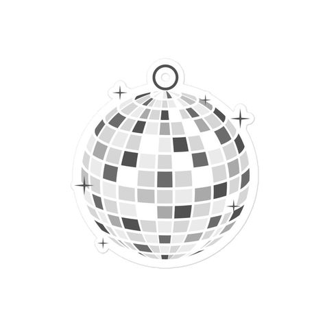 Disco Ball Drawing Art, Mirrorball Drawing Simple, Disco Ball Simple Drawing, Disco Ball Drawing Simple, Mirror Ball Drawing, Disco Ball Bujo Theme, Disco Ball Outline, Drawn Disco Ball, Disco Ball Drawing