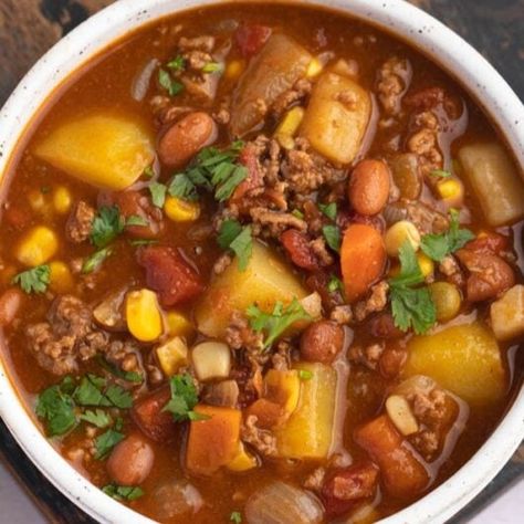 Cowboy Soup (Easy Recipe) Cowboy Soup Crockpot, Aj Spurs Vaquero Soup Recipe, Vaquero Soup Recipe, Crock Pot Cowboy Soup, Crockpot Cowboy Soup, Texas Cowboy Stew, Creamy Cowboy Soup, Cowboy Soup Recipe, Cowboy Soup