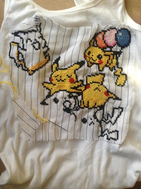 HOW TO: Cross Stitch Shirts - Album on Imgur Stitch Shirts, Unique Cross Stitch, Cross Stitch Tutorial, Stitch Clothes, Stitch Gift, Cross Stitch Supplies, Stitch Shirt, Vintage Cross Stitches, Diy Cross Stitch