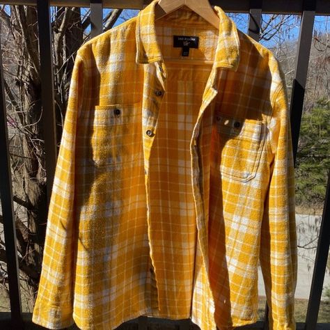 Men's XL TRUE RELIGION Gold Coast Orange/Yellow Plaid Flannel Shirt School Guy Outfits, Guy Outfits, Outfits Simple, Fall 23, Yellow Plaid, Plaid Flannel Shirt, Metal Logo, Wardrobe Ideas, Metallic Logo