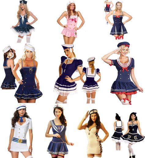 Sailor Fancy Dress, Outfit Themes, Costume Party Outfit, Cruise Theme, Hen Ideas, Sailor Party, Delhi Fashion, Dusty Pink Bridesmaid Dresses, Nautical Bachelorette