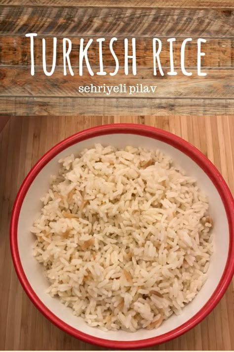 Turkish Rice, Turkey Recipe, Recipes Breakfast, Crockpot Meals, Middle Eastern Recipes, Turkish Recipes, White Rice, Baklava, Vegetable Side Dishes