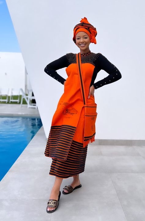 Xhosa Skirt, Xhosa Traditional Attire, Xhosa Attire, South African Traditional Dresses, African Traditional Wear, South African Fashion, Traditional African Clothing, Traditional Dresses Designs, African Inspired Clothing