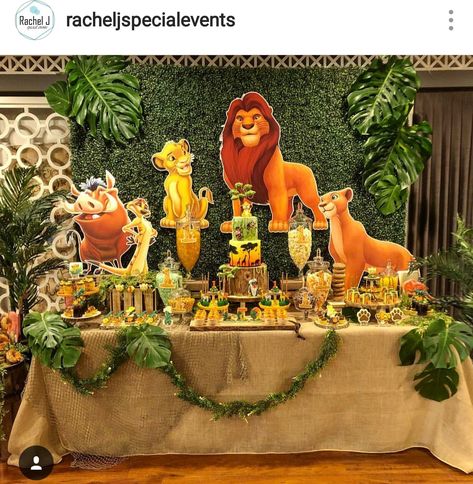 Lion king Theme Birthday Party Dessert Table and Decor The Lion King Birthday Party, The Lion King Birthday, Lion King Party Decorations, Lion King Birthday Party, Lion King Birthday Party Ideas, Lion Guard Birthday, Lion Birthday Party, Lion Party, Lion King Theme