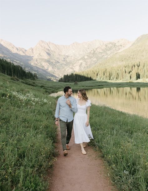 Sunset engagement session at Piney River Ranch. Steph and Max wanted editorial and candid photos to remember their time being engaged before their fall wedding this year. I loved getting to capture these two at such a beautiful time of summer, in one of my favorite wedding venues in Colorado! Photographed by Haley Hawn, a documentary and editorial-style wedding photographer in Vail, CO  #MountainWedding #PineyRiverRanch #VailEngagement #EditorialEngagementPhotos Engagement Fits, Wedding Venues In Colorado, Editorial Engagement Photos, Being Engaged, Colorado Engagement Photos, Vail Co, Colorado Engagement, Colorado Wedding Venues, Vail Colorado