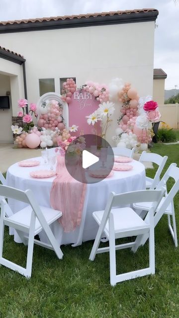 Balloons and Blooms on Instagram: "A baby in BLOOM baby shower 💐🌸💞😍😍 it was absolutely so beautiful! FULL service setup we GOT you ✨✨ we offer white resin chairs as well #babyinbloom #balloons #repost #beautiful #backdrop #backdropideas #babyshower #babyshowerideas #babyshowerparty #babyshowers #babyinbloom #babyinbloombabyshower" Baby Shower Entry Ideas, Baby In Bloom Backdrop Ideas, Baby In Bloom Shower Ideas Centerpieces, Baby Bloom Baby Shower Ideas, Baby In Bloom Baby Shower Theme, Baby In Bloom Backdrop, Baby In Bloom Shower Ideas, Baby Shower Baby In Bloom, Baby Shower Backdrop Ideas