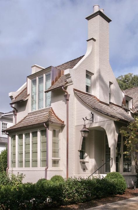 Pursley Dixon Architecture French Architecture Exterior, Traditional Bungalow, Pursley Dixon, Bobby Mcalpine, Gable Wall, Modern Tudor, Tudor Cottage, Whimsical Cottage, Architecture Design Ideas