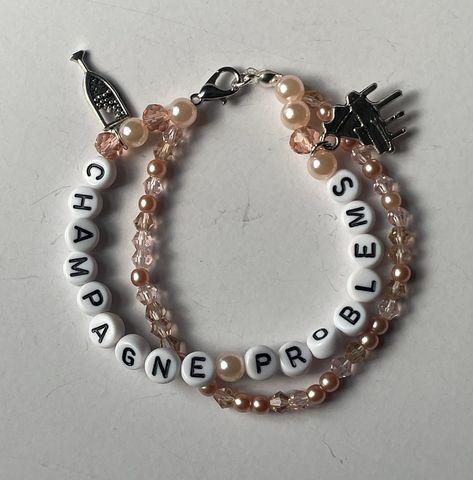 Taylor Swift bracelets Champagne Problems Bracelet, Swifty Bracelets, Taylor Swift Bracelets, Music Bracelet, Unique Beaded Bracelet, Swift Bracelets, Champagne Problems, Song Titles, Cute Friendship Bracelets