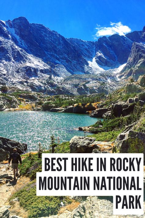 Rocky Mountain National Park has some amazing hikes but Sky Pond is really jaw dropping Learn all the details of how to get a ticket to enter the park and what to pack for this hike RMNP | Colorado Hikes | Best Hikes | Colorado Guide Sky Pond Rocky Mountain National Park, Estes Park Hikes, Rocky Mountain National Park Hikes, Colorado Hikes, Hiking Usa, Rocky Mountain National Park Colorado, Explore Colorado, Estes Park Colorado, Hiking National Parks