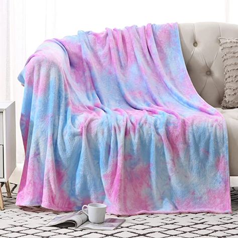 Pastel Blanket, Tie Dye Blanket, Fuzzy Throw Blanket, Pink Throw Blanket, Bank Bed, Colorful Blanket, Rainbow Blanket, Blue Throw Blanket, Thick Blanket