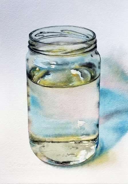 Watercolour Studies, Watercolor Objects, Glass Watercolor, Watercolor Still Life, Loose Watercolor Paintings, Watercolor Beginner, Diy Watercolor Painting, Watercolor Projects, Watercolor Painting Techniques