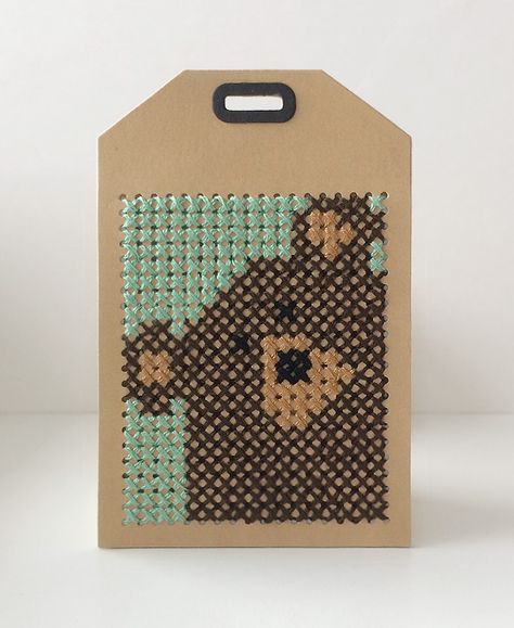 Cross Stitch Tags Patterns, Mft Cross Stitch Tag, Cross Stitch Tags, Cross Stitch Gift Ideas, Paper Cross Stitch, Bear Cross Stitch Pattern, Bear Cross Stitch, Counted Cross Stitch Patterns Free, Little Dorrit