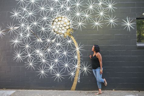 Sacramento Mural Guide - Best Instagrammable Spots in Sacramento Outdoor Wall Murals Painted Street Art, Photo Op Mural Ideas, Murals With Words, Interactive Mural Ideas, Murals Street Art Wall, Outside Murals, Outdoor Wall Murals Backyards, Instagrammable Walls Interior, Wall Murals Painted Outdoor