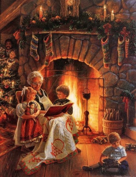 Natal Country, Štědrý Den, Old Time Christmas, Marjolein Bastin, Vintage Christmas Images, Old Fashioned Christmas, The Fireplace, Wallpaper Vintage, Christmas Past