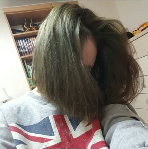 Ash greenish brown hair Green Ash Hair, Olive Hair Color Ash, Greenish Brown Hair, Khaki Brown Hair, Olive Brown Hair Color, Gray Green Hair, Green Grey Hair, Ash Green Hair Color, Olive Hair Colour