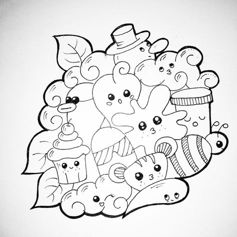 Doodle Nama, Doodle Art Name, Cute Designs To Draw, Drawing Ideas Easy, Cute Easy Doodles, Easy Doodles, Doodle Art Journals, Flower Baskets, Doodle Art Drawing