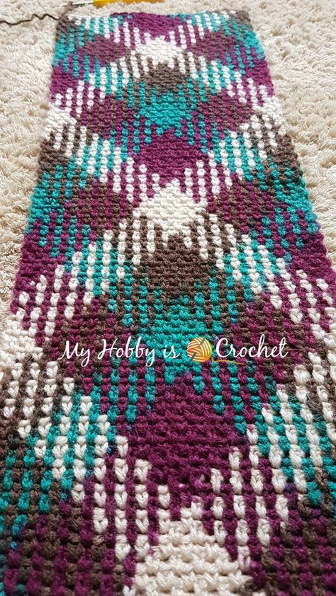 Crochet Argyle, Pooling Crochet, Planned Pooling, Col Crochet, Confection Au Crochet, Infinity Scarves, Crochet Instructions, Crochet Stitch, Crochet Scarves