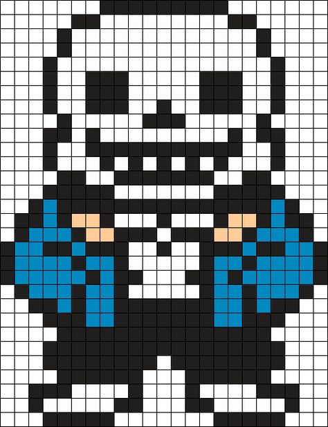 Sans From UnderTale Perler Bead Pattern / Bead Sprite Undertale Pixel Art, Modele Pixel Art, Easy Pixel Art, Easy To Draw, Pixel Art Templates, Perler Art, Pixel Drawing, Diy Perler Bead Crafts, Pixel Art Grid