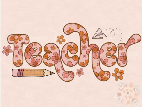 Teacher Wallpaper, Boho Teacher, Teacher Aesthetic, Flowers Png, Png Floral, Teacher Png, Boho Flowers, School Png, Future Classroom