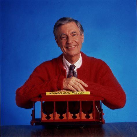 Fred & Trolley by PBS PressRoom, via Flickr Happy 84th Birthday, Mr Rogers Neighborhood, Mr Rodgers, Mister Rogers Neighborhood, Mister Rogers, Fred Rogers, World Kindness Day, Scary Things, Mr Rogers