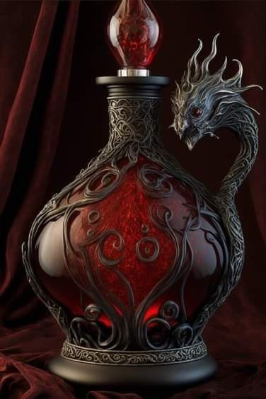 Cool Bottles, Dragon Bottle, Carpet Ideas 2023, Designs Wallpaper, Fantasy Furniture, Iphone Wallpaper Aesthetic, Carpet Ideas, Magic Bottles, Perfume Bottle Art