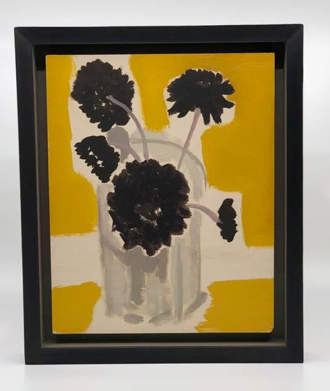 Yellow Sitting Room, Hugo Guinness, Paintings Flowers, Christo And Jeanne Claude, Jeanne Claude, Painting Words, Floral Drawing, Burnt Umber, Vintage Frame