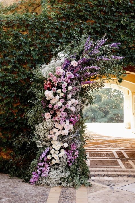 Wedding Installations, Ceremony Installation, Maximalist Wedding, Enchanted Forest Wedding Theme, Wedding Walkway, Fake Flowers Decor, Ceremony Styling, Palm Wedding, Forest Theme Wedding