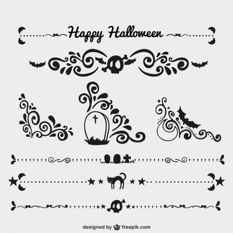 Aesthetic Boarders, Halloween Writing Paper, Marcos Halloween, Bullet Journal Halloween, Halloween Fonts Alphabet, Creepy Font, Quotes Halloween, Ideas Bullet Journal, Banner Doodle