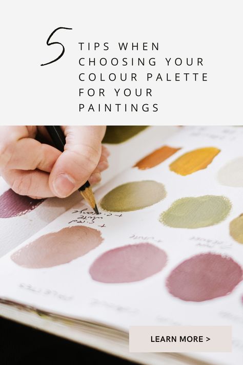 5 Tips on choosing your colour palette for your artwork — Emma Lock Art Watercolour Mixing Colours, Paint Swatches Crafts, Colour Palette Painting, Liquitex Acrylic Paint Mixing Chart, Watercolor Color Palette Inspiration, Abstract Art Color Palette, Color Inspiration Colour Palettes, Watercolor Color Palette, Artist Color Palette