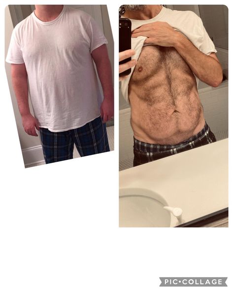 Here we have a progress pic showing a weight cut from 280 pounds to 170 pounds. That's a respectable loss of 110 pounds. 170 Pounds, 170 Lbs, 110 Pounds, 110 Lbs, Progress Pictures, A Man, Lost