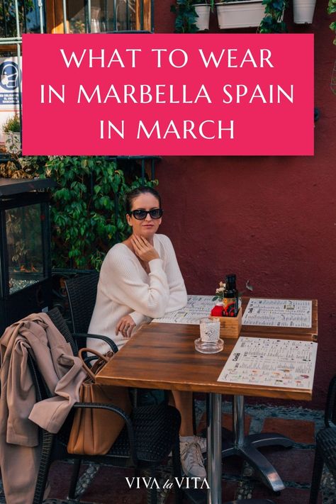 Embrace the winter charm of the Costa del Sol with our guide on what to wear in Marbella in March. These Marbella outfits will enhance your Southern Spain experience, a key tip for your Spain travel adventures and European journey. What To Wear In Marbella, Outfits For Spain In March, Spain March Outfits, Spain In April Outfits, What To Wear In Spain In March, What To Wear In Spain In April, Spain In March Outfits, Southern Spain Outfits, Marbella Spain Outfit